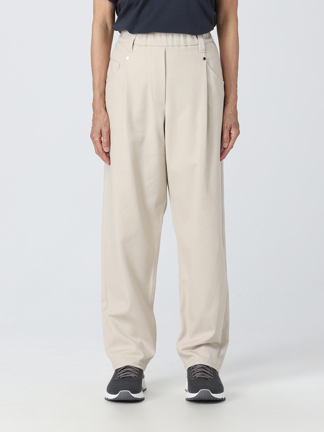 Brunello Cucinelli Trousers BRUNELLO CUCINELLI Woman colour Beige