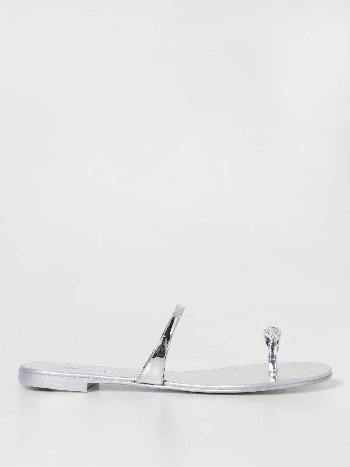 Giuseppe Zanotti Flat Sandals GIUSEPPE ZANOTTI Woman colour Silver