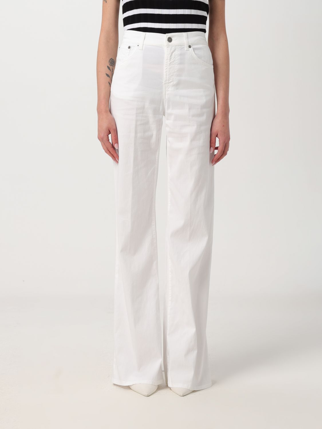 Dondup Trousers DONDUP Woman colour White