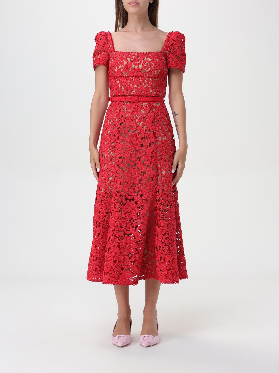 Self-Portrait Dress SELF-PORTRAIT Woman color Red