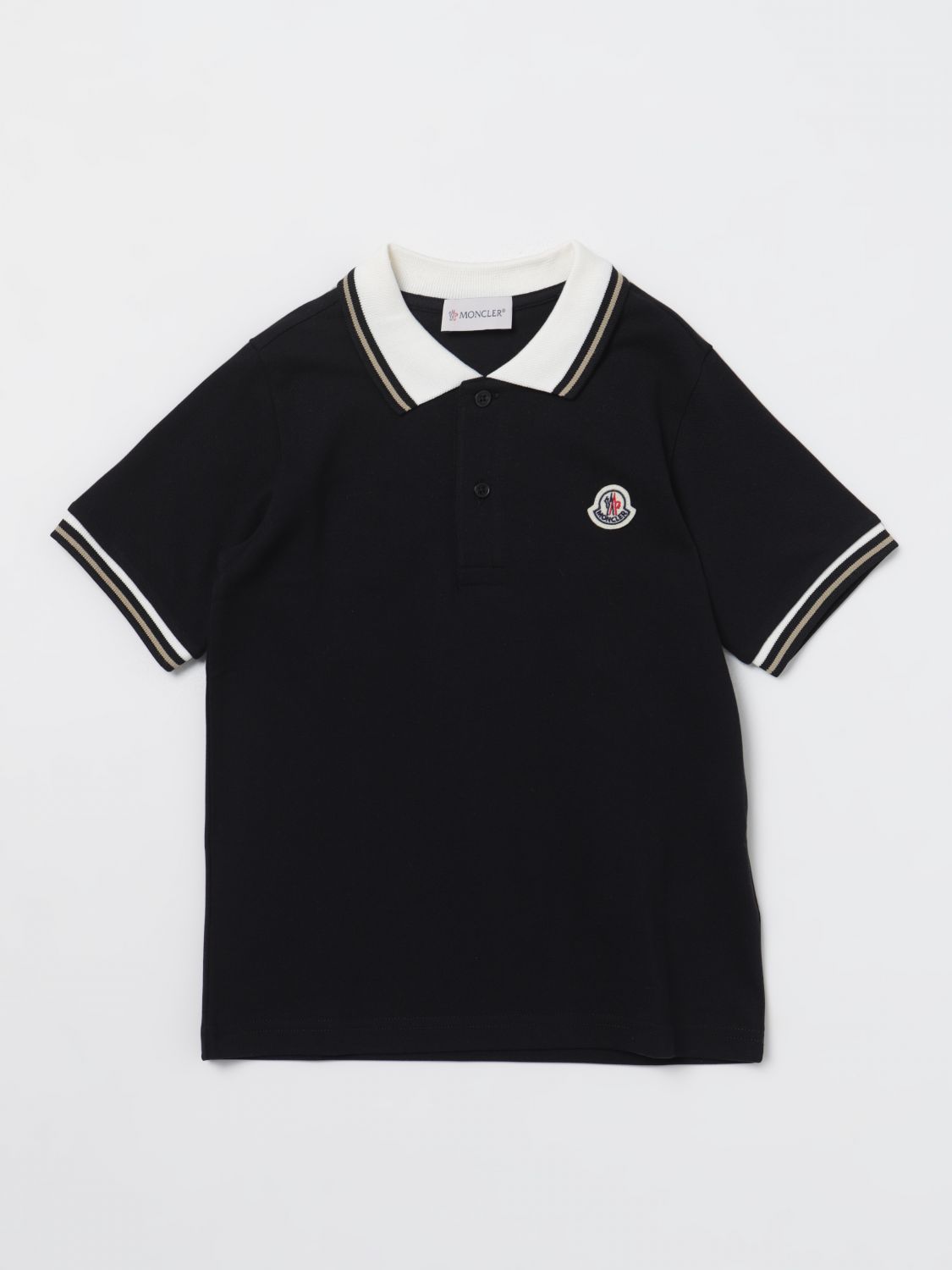 Moncler Polo Shirt MONCLER Kids colour Black