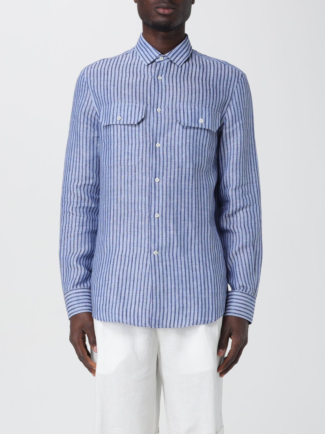 Brunello Cucinelli Shirt BRUNELLO CUCINELLI Men colour Gnawed Blue