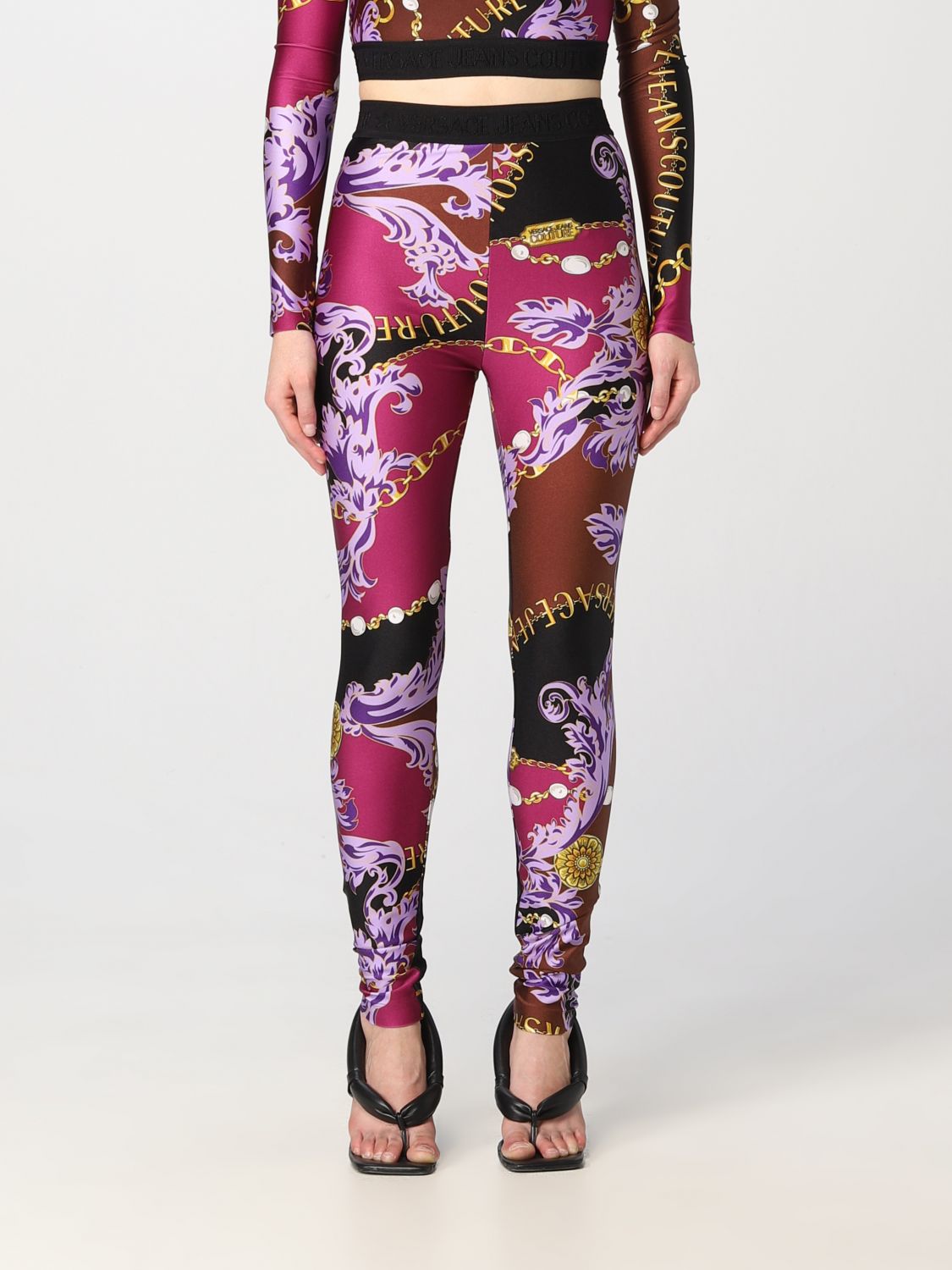 Versace Jeans Couture Trousers VERSACE JEANS COUTURE Woman colour Multicolor