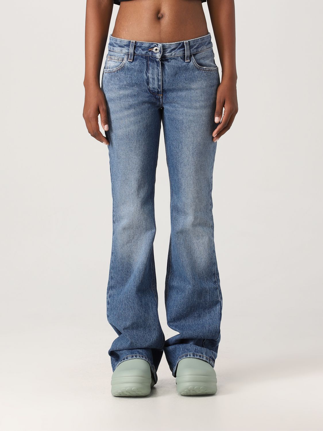 OFF-WHITE Jeans OFF-WHITE Woman colour Blue