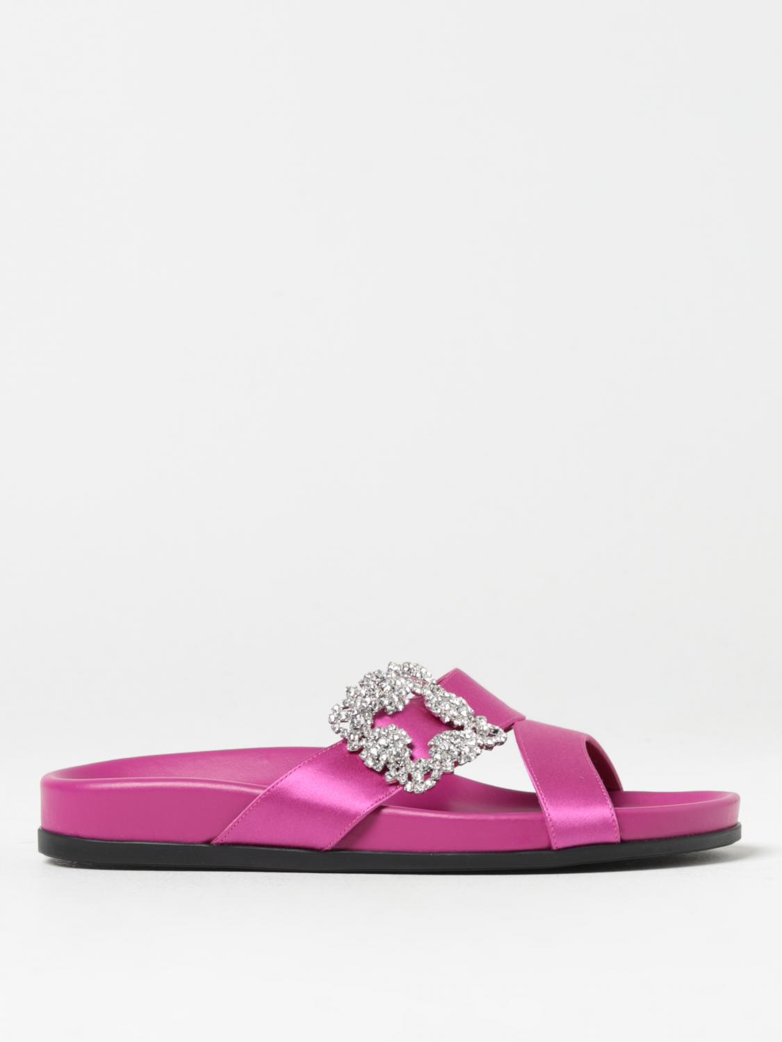 Manolo Blahnik Flat Sandals MANOLO BLAHNIK Woman colour Fuchsia