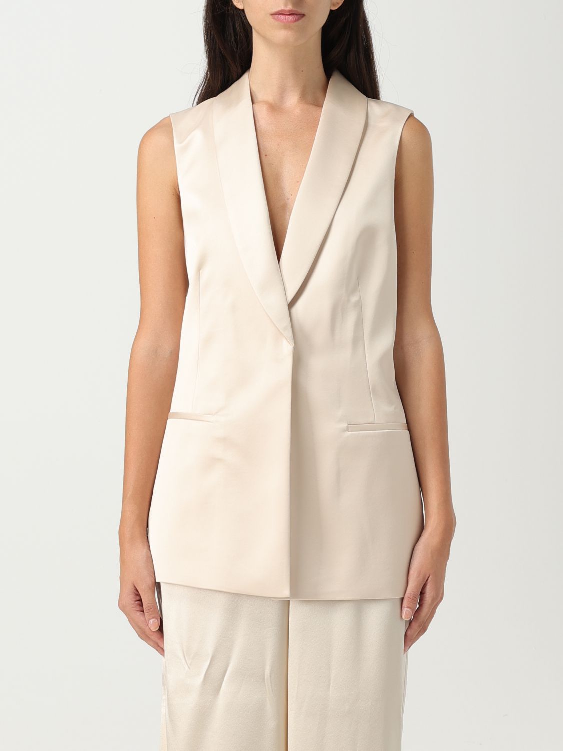 Calvin Klein Waistcoat CALVIN KLEIN Woman colour Yellow Cream