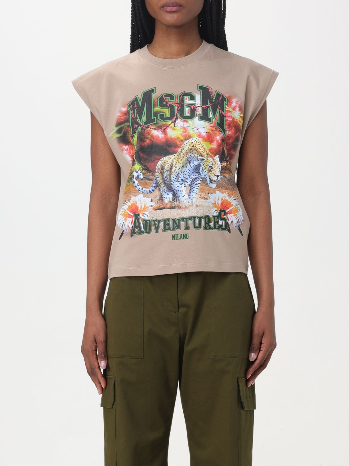 Msgm Top MSGM Woman colour Beige