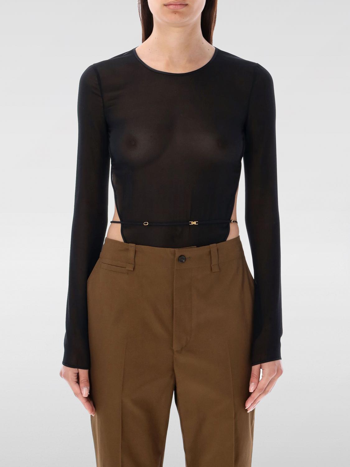 Saint Laurent Top SAINT LAURENT Woman color Black