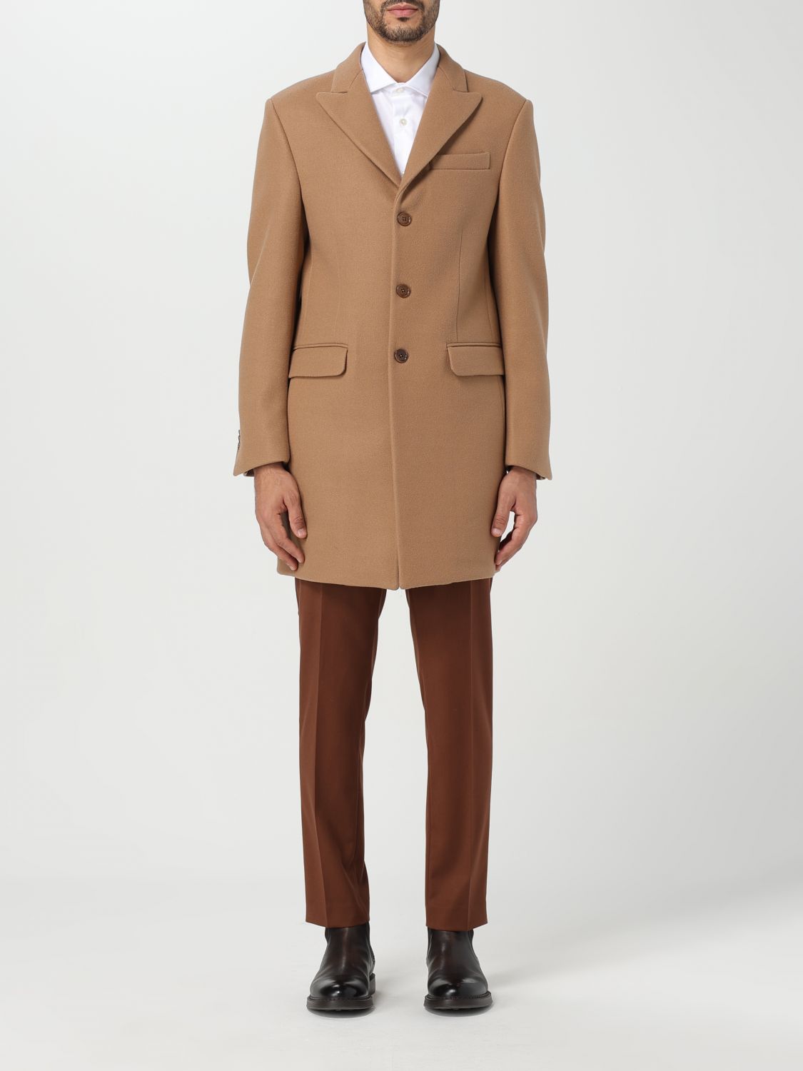 Daniele Alessandrini Coat DANIELE ALESSANDRINI Men colour Camel