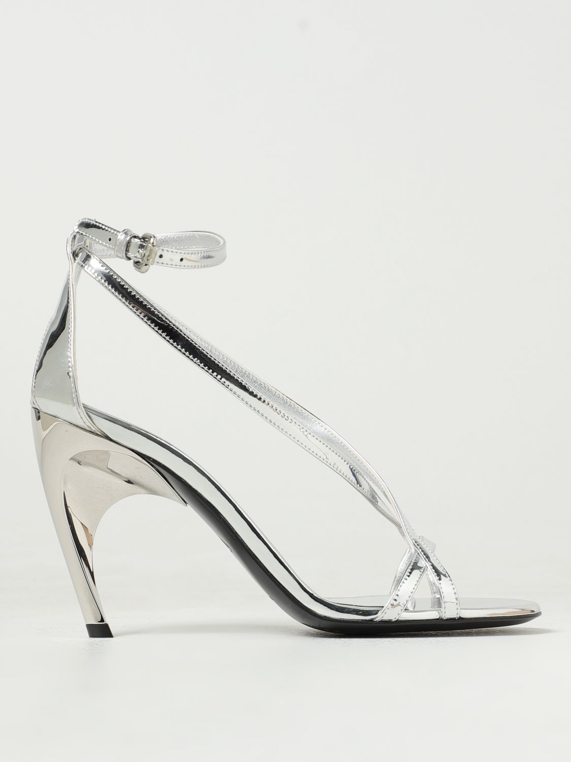 Alexander McQueen Heeled Sandals ALEXANDER MCQUEEN Woman colour Silver