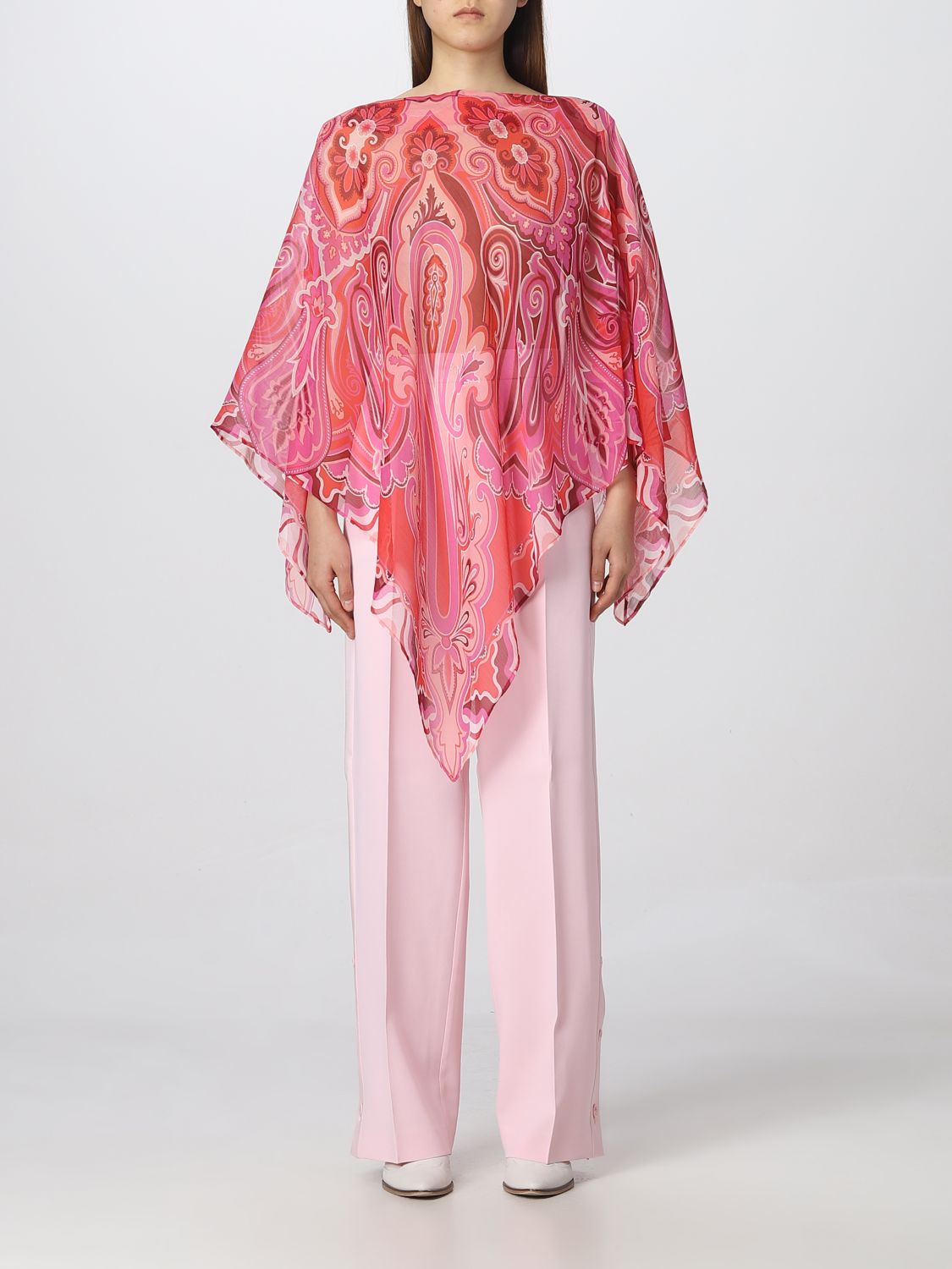 Etro Cloak ETRO Woman colour Fuchsia