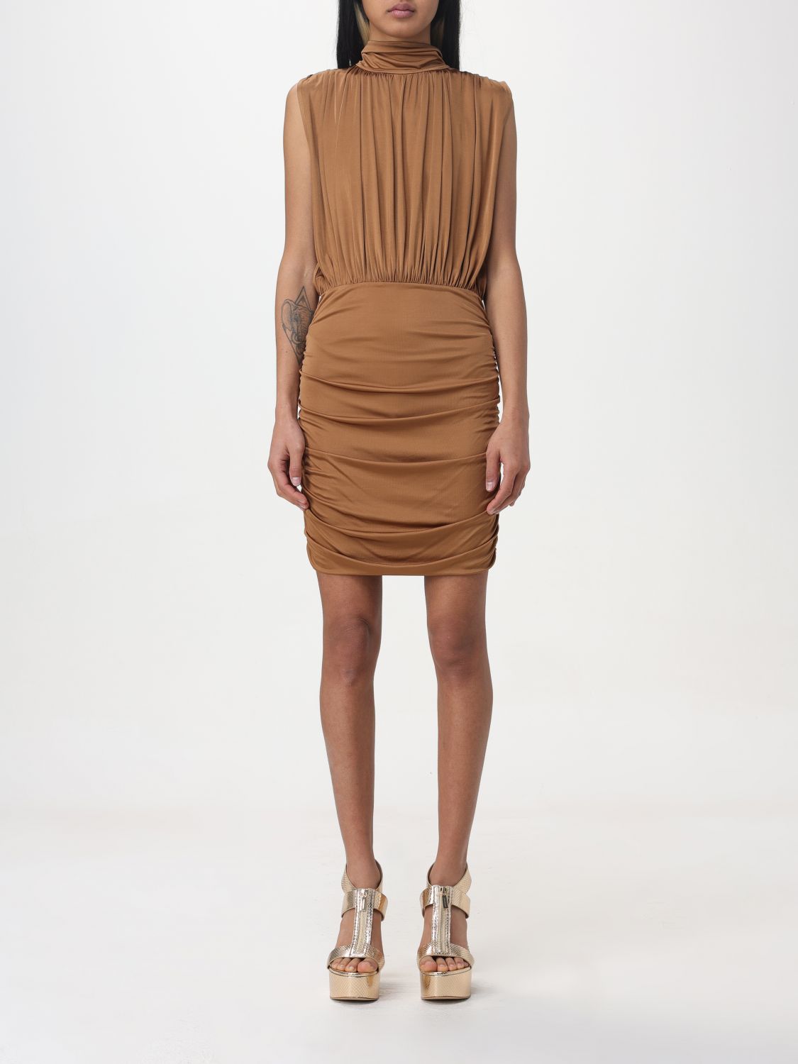 Semicouture Dress SEMICOUTURE Woman colour Brown