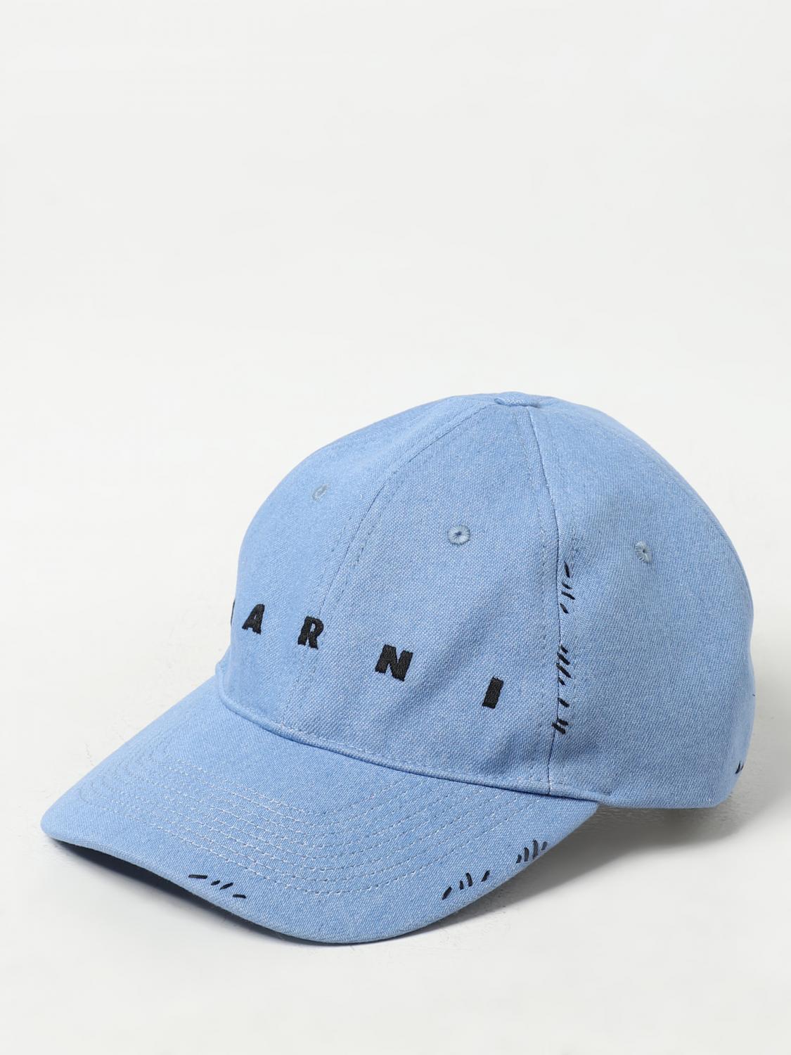 Marni Hat MARNI Men colour Gnawed Blue