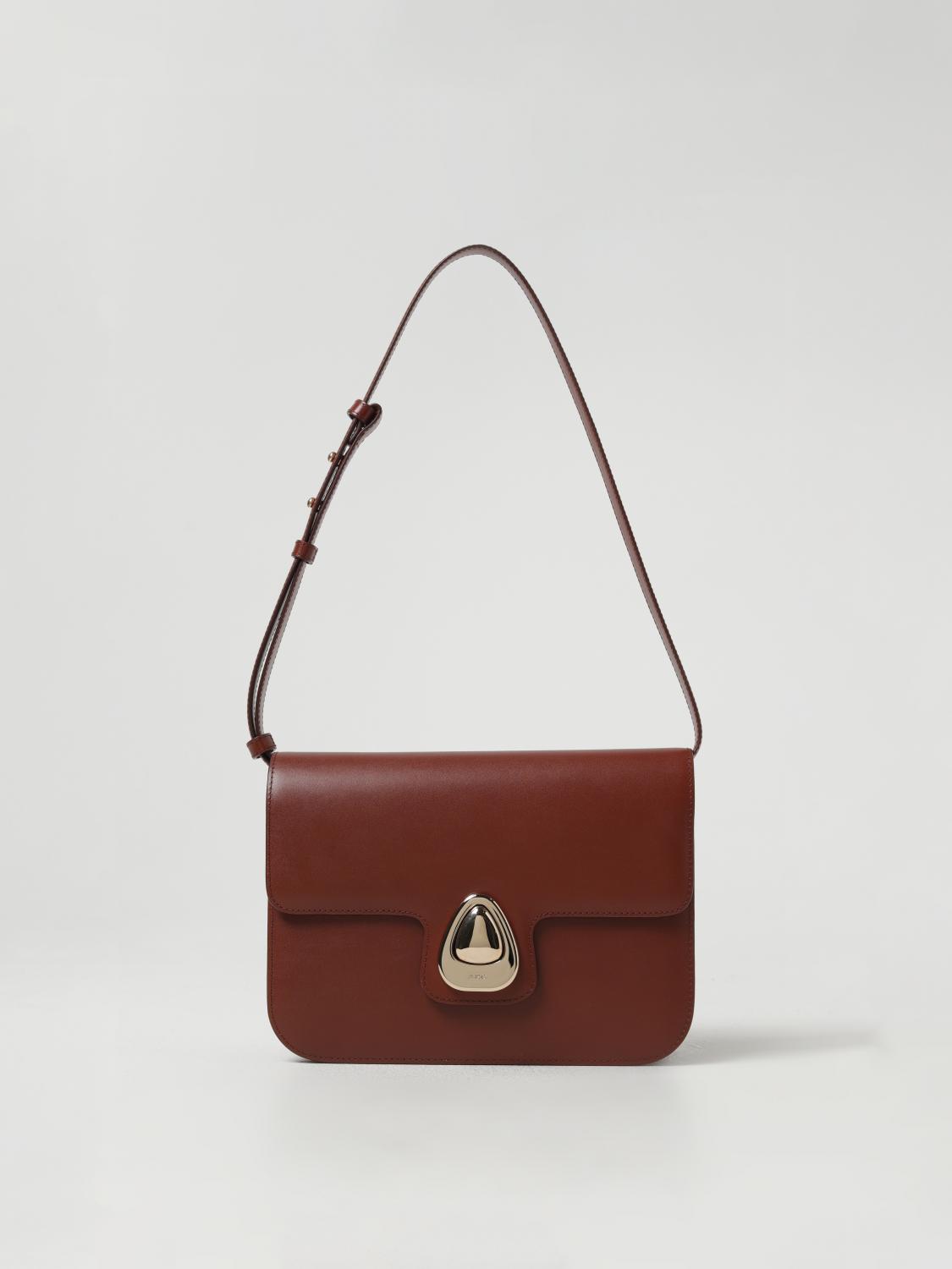 A.P.C. Crossbody Bags A. P.C. Woman color Brown