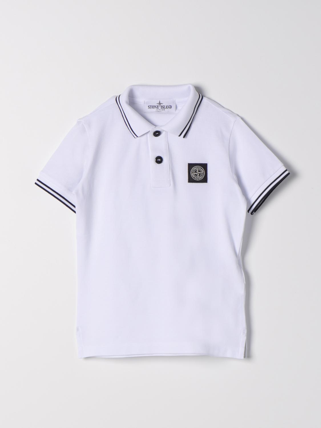 Stone Island Junior Polo Shirt STONE ISLAND JUNIOR Kids colour White