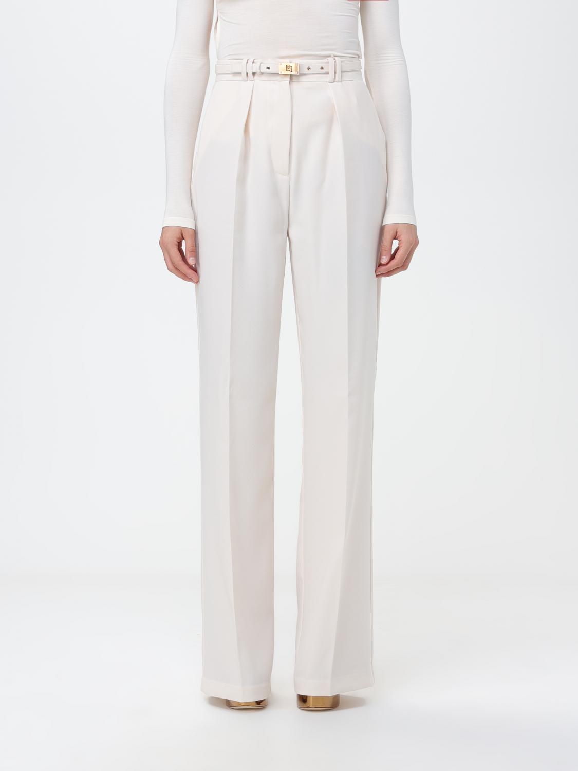 Elisabetta Franchi Trousers ELISABETTA FRANCHI Woman colour Butter