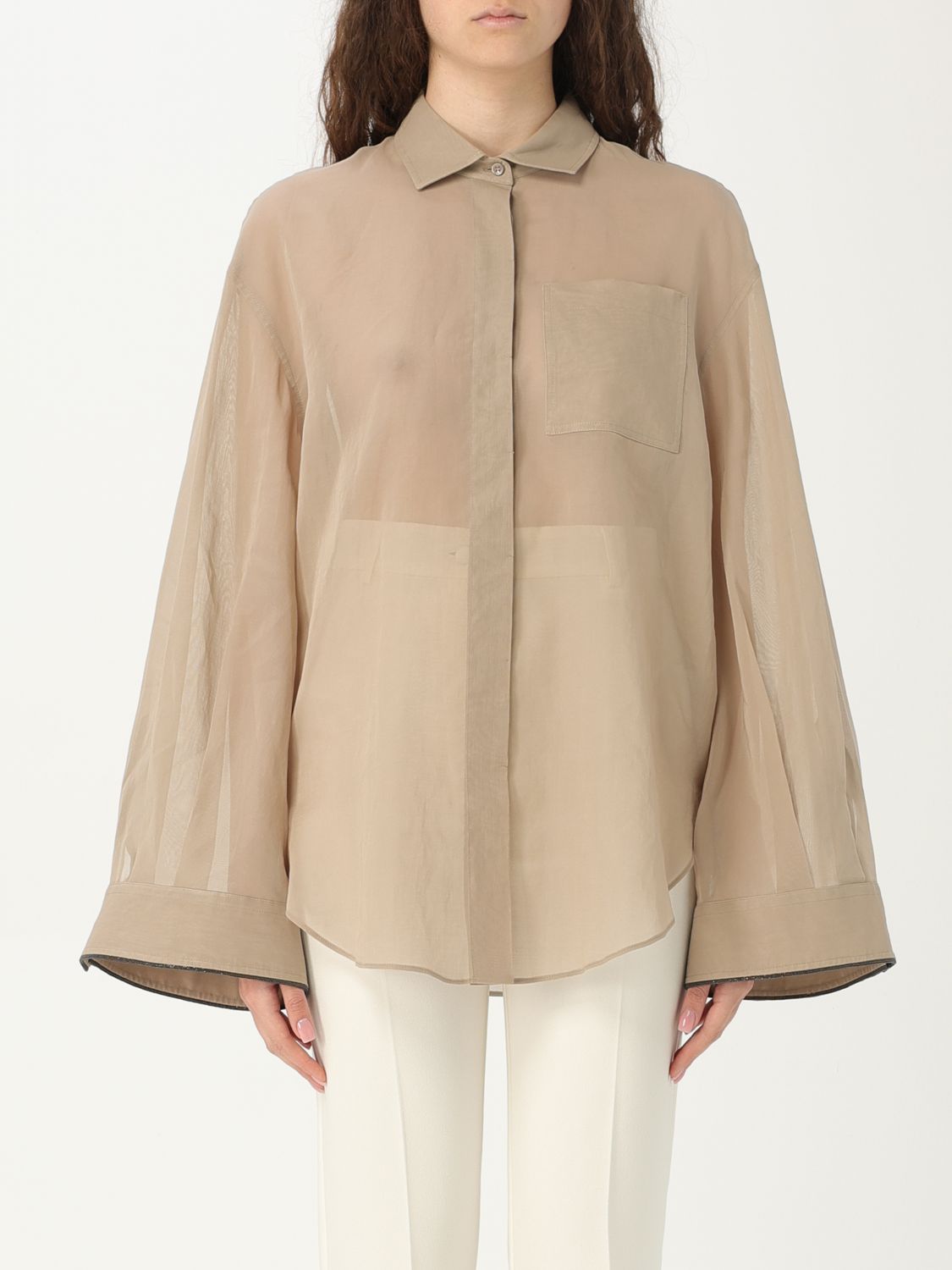 Brunello Cucinelli Shirt BRUNELLO CUCINELLI Woman color Sand