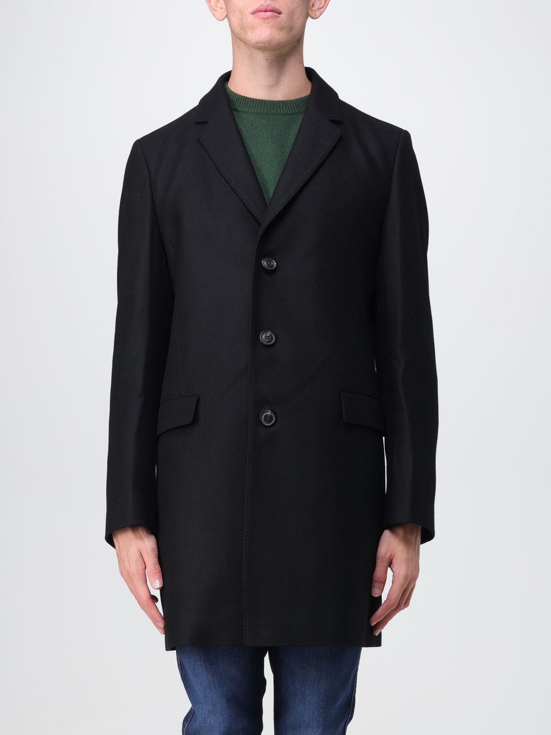 BOSS Coat BOSS Men colour Black