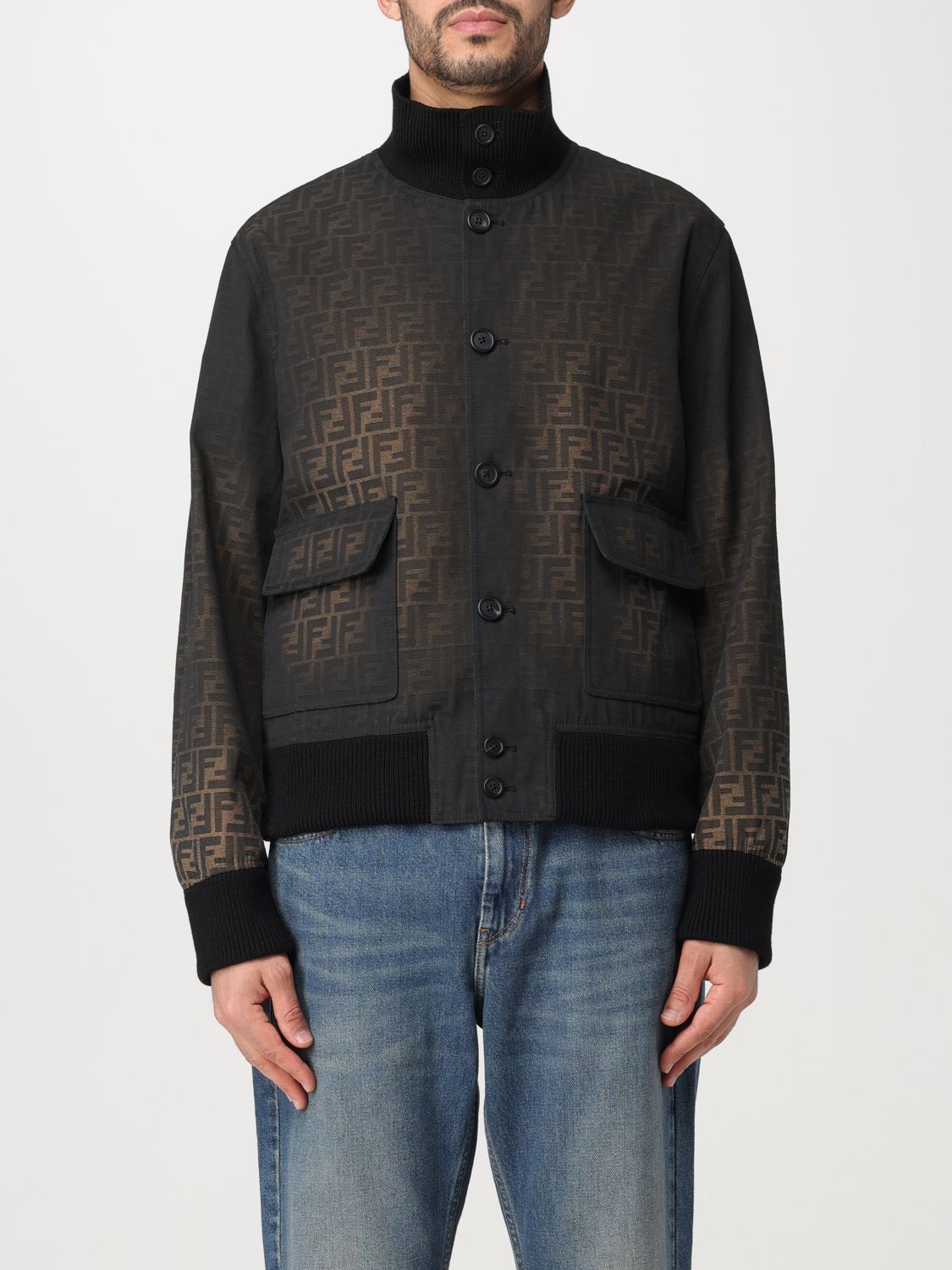 FENDI Jacket FENDI Men colour Black