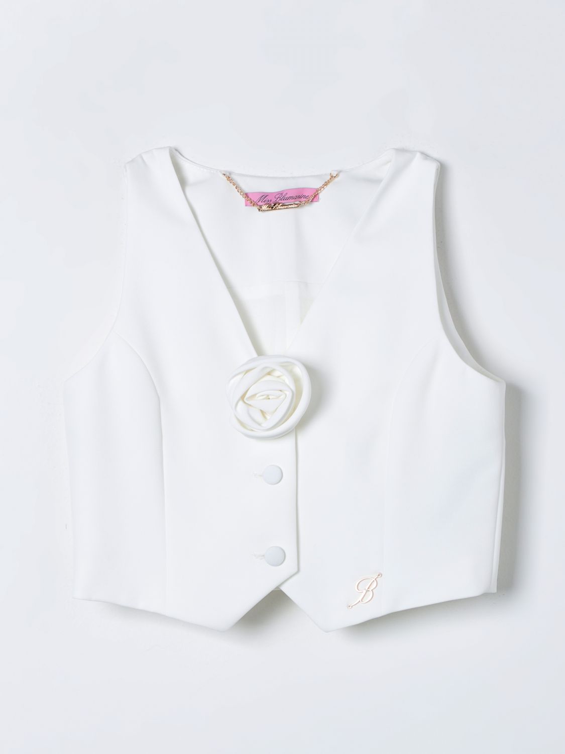 Miss Blumarine Vestcoat MISS BLUMARINE Kids colour White