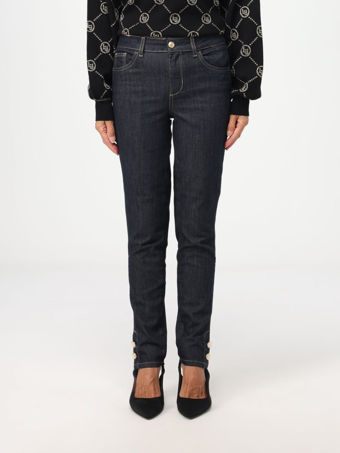 Liu Jo Trousers LIU JO Woman colour Denim