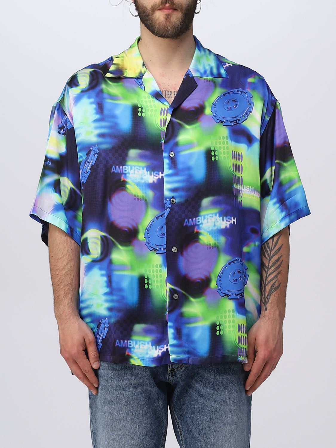 AMBUSH Shirt AMBUSH Men colour Gnawed Blue