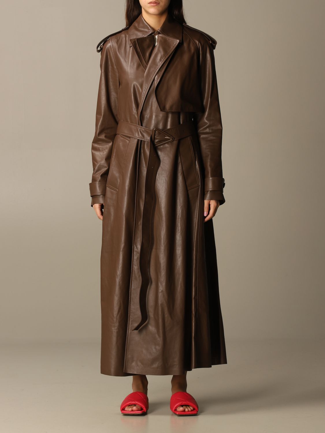 Bottega Veneta Trench Coat BOTTEGA VENETA Woman colour Dark