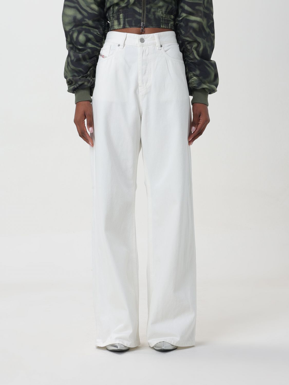 Diesel Trousers DIESEL Woman colour White