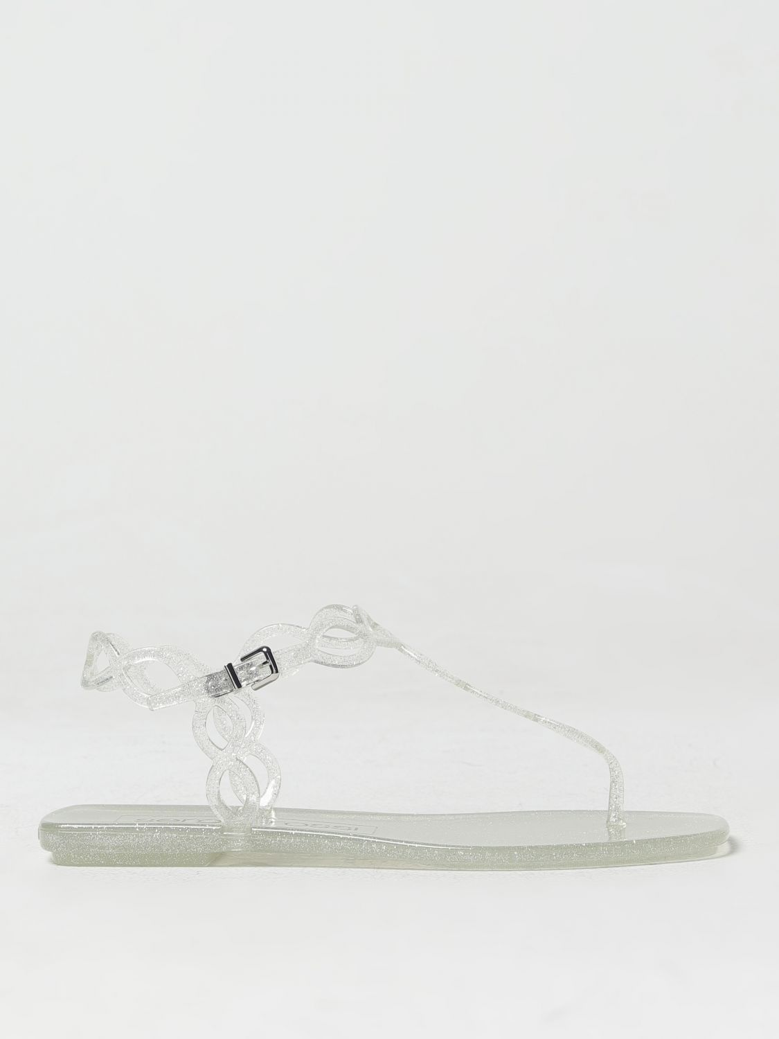 Sergio Rossi Flat Sandals SERGIO ROSSI Woman colour Silver