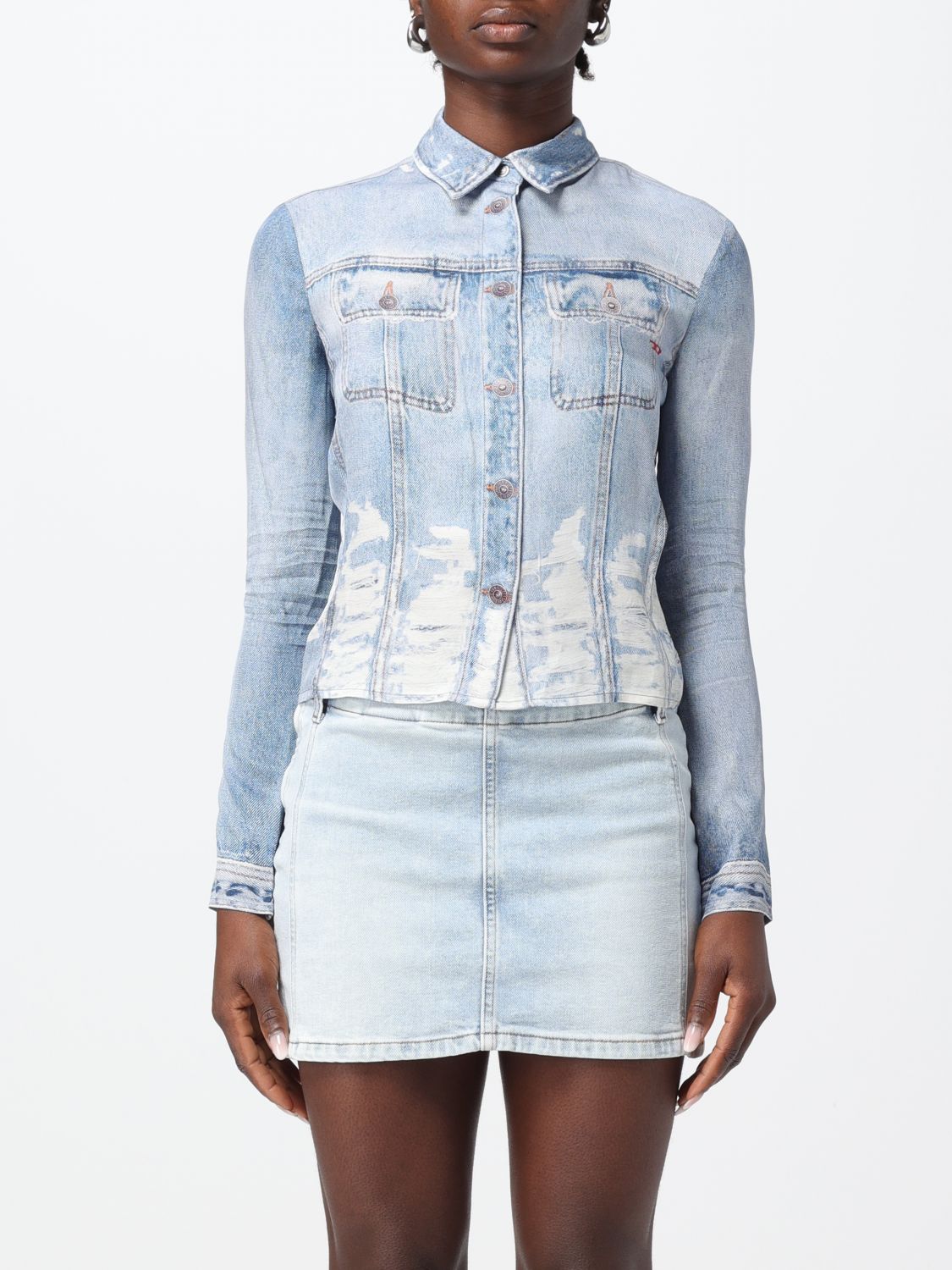 Diesel Shirt DIESEL Woman colour Denim