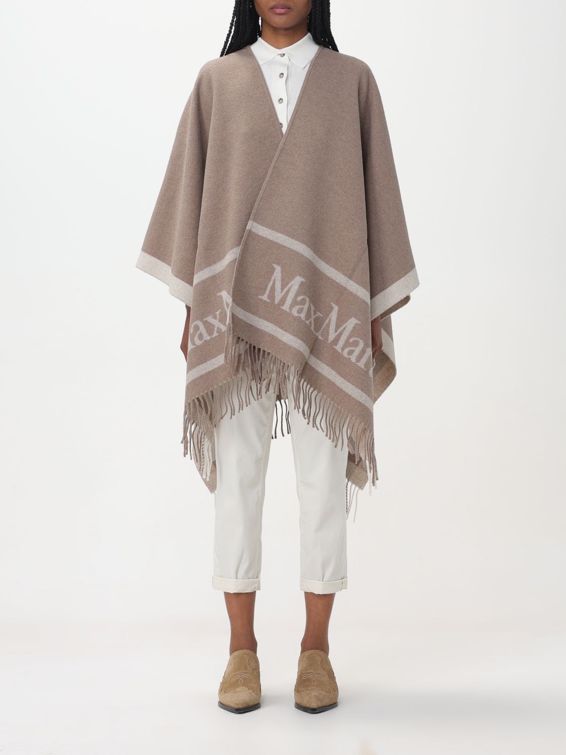 Max Mara Cloak MAX MARA Woman colour Dove Grey