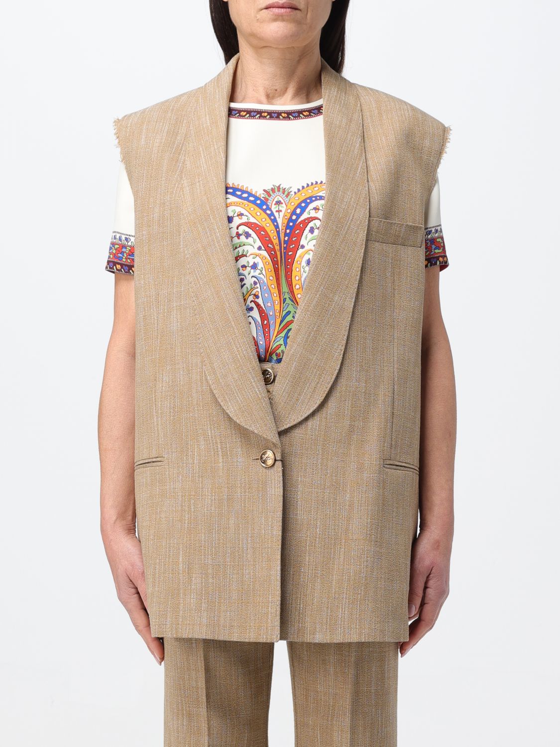 Etro Jacket ETRO Woman colour Beige