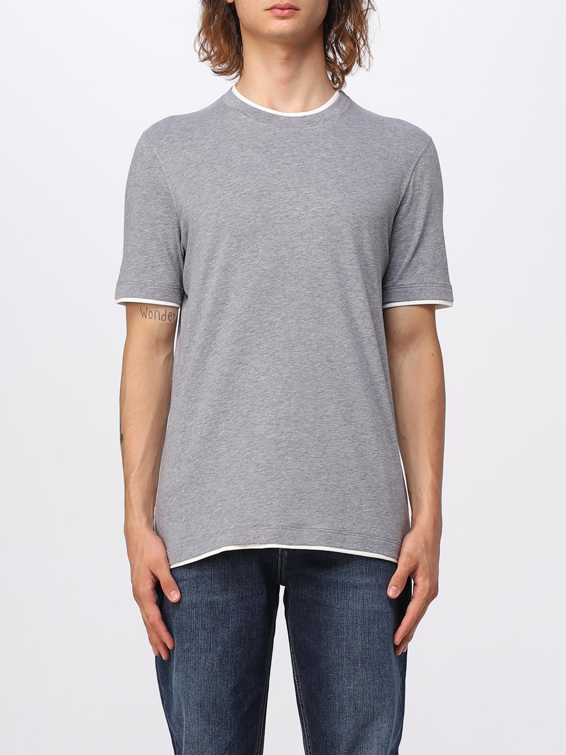 Brunello Cucinelli T-Shirt BRUNELLO CUCINELLI Men colour Grey 1