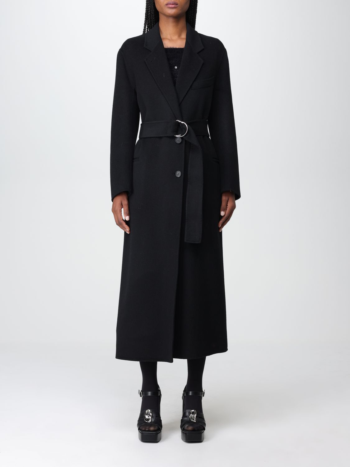 Philosophy Di Lorenzo Serafini Coat PHILOSOPHY DI LORENZO SERAFINI Woman colour Black