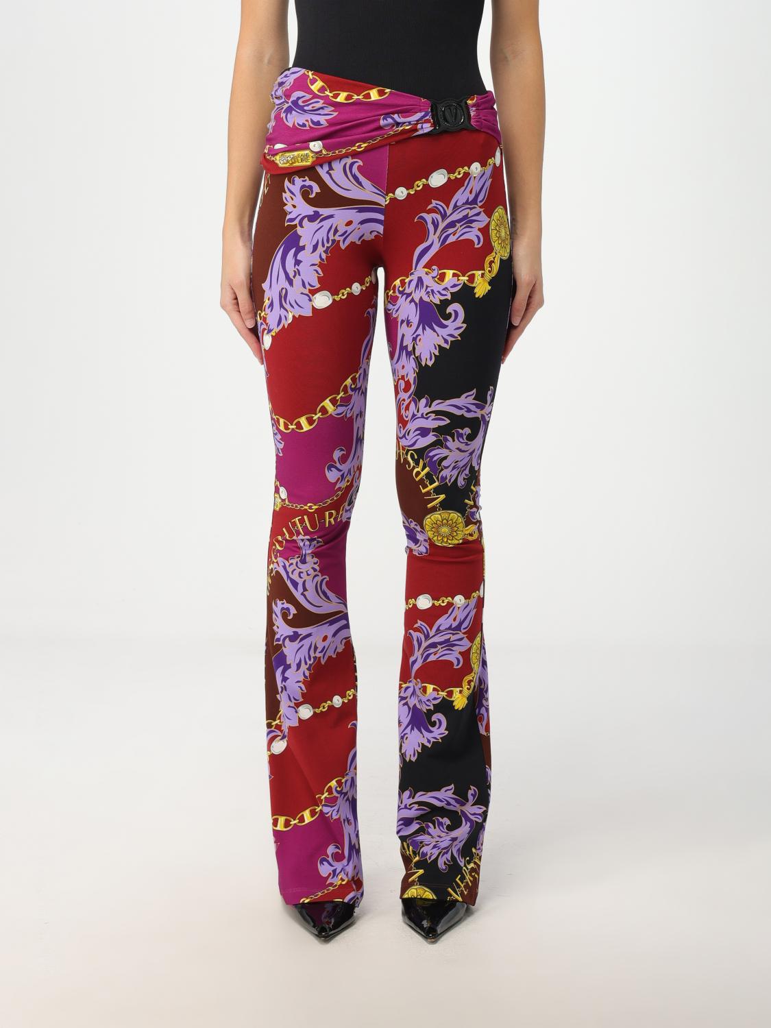 Versace Jeans Couture Trousers VERSACE JEANS COUTURE Woman colour Violet