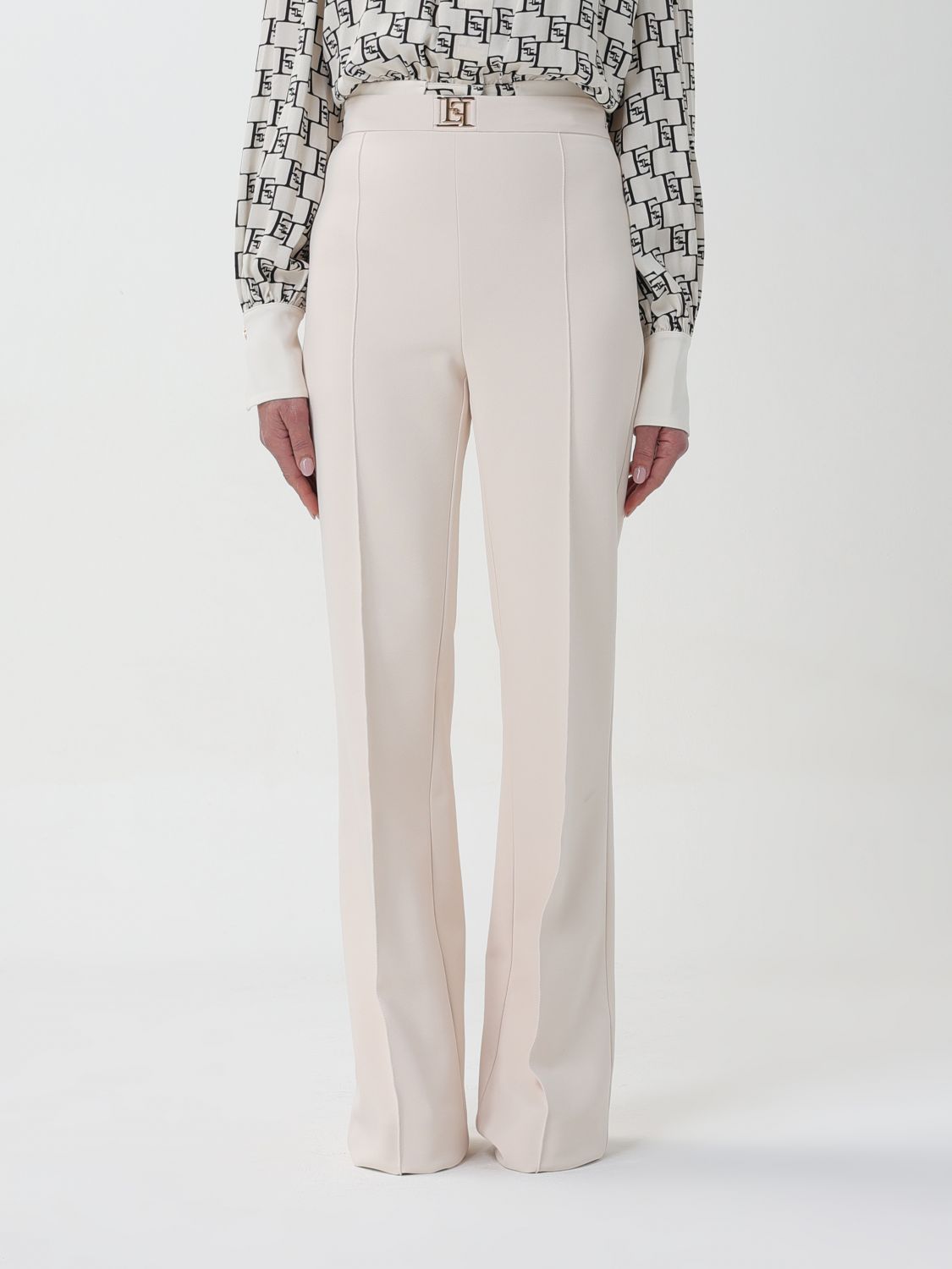 Elisabetta Franchi Trousers ELISABETTA FRANCHI Woman colour White