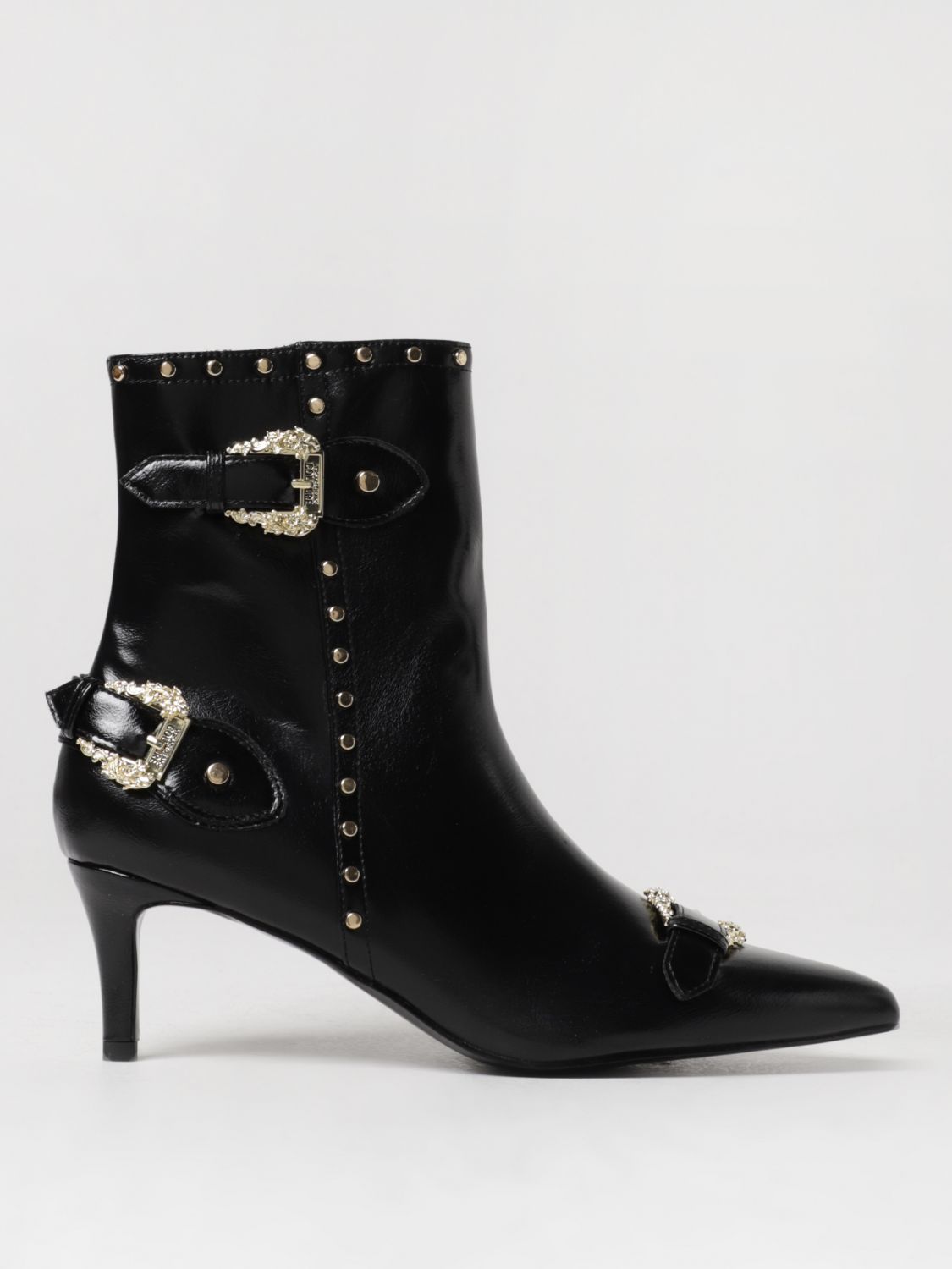 Versace Jeans Couture Flat Ankle Boots VERSACE JEANS COUTURE Woman colour Black