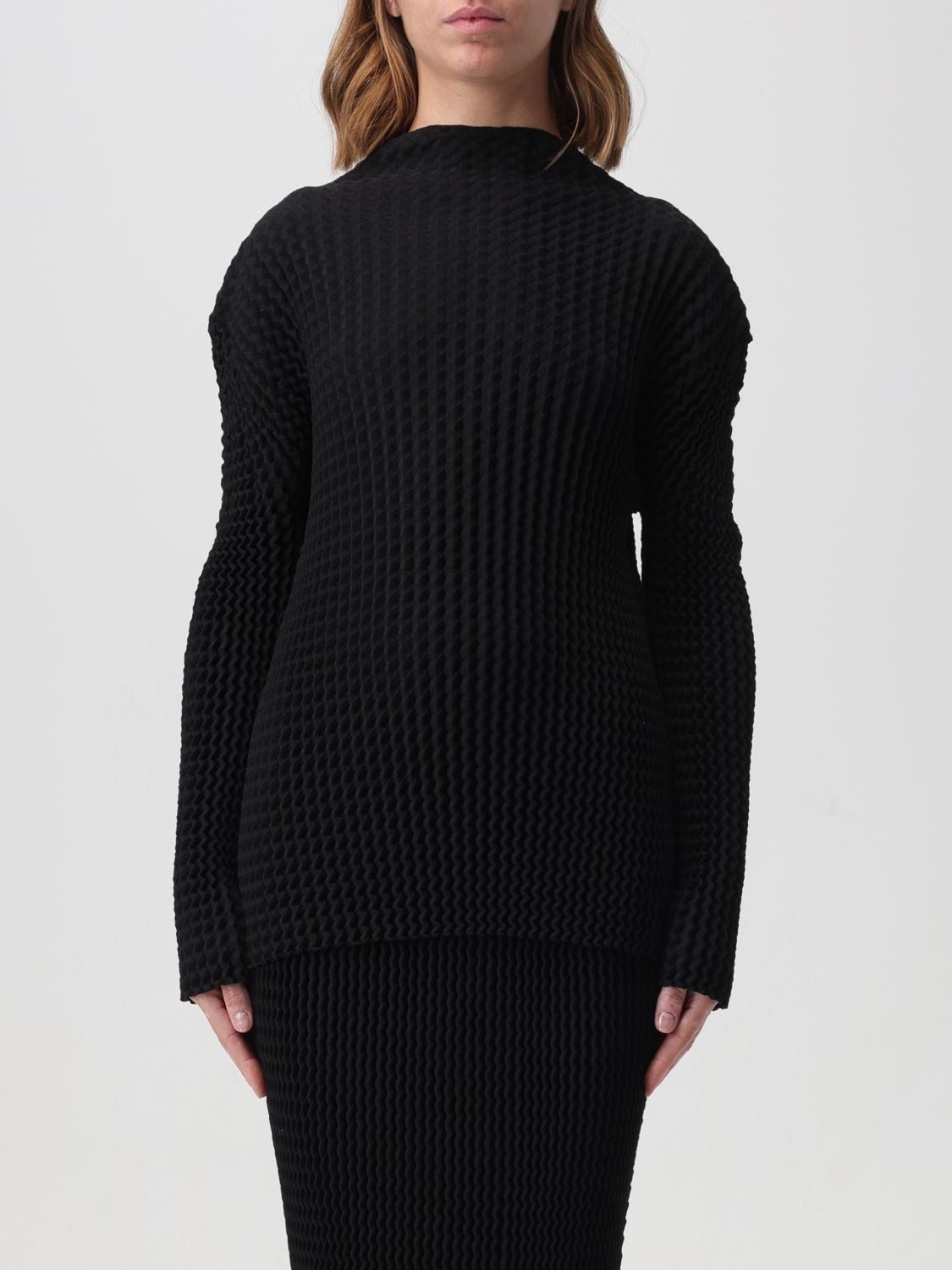 Issey Miyake Jumper ISSEY MIYAKE Woman colour Black