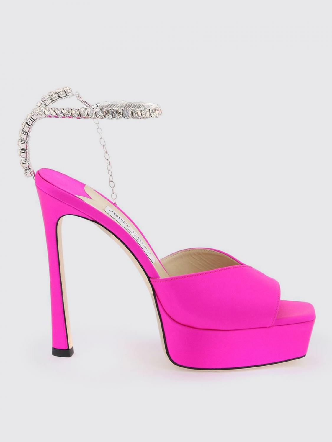 Jimmy Choo Heeled Sandals JIMMY CHOO Woman color Fuchsia