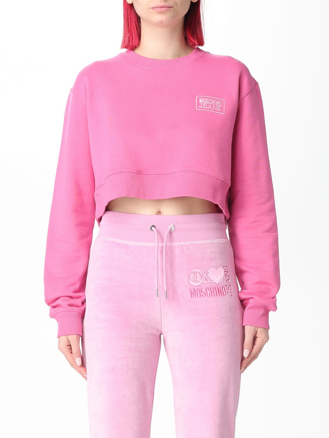 Moschino Jeans Sweatshirt MOSCHINO JEANS Woman colour Fuchsia