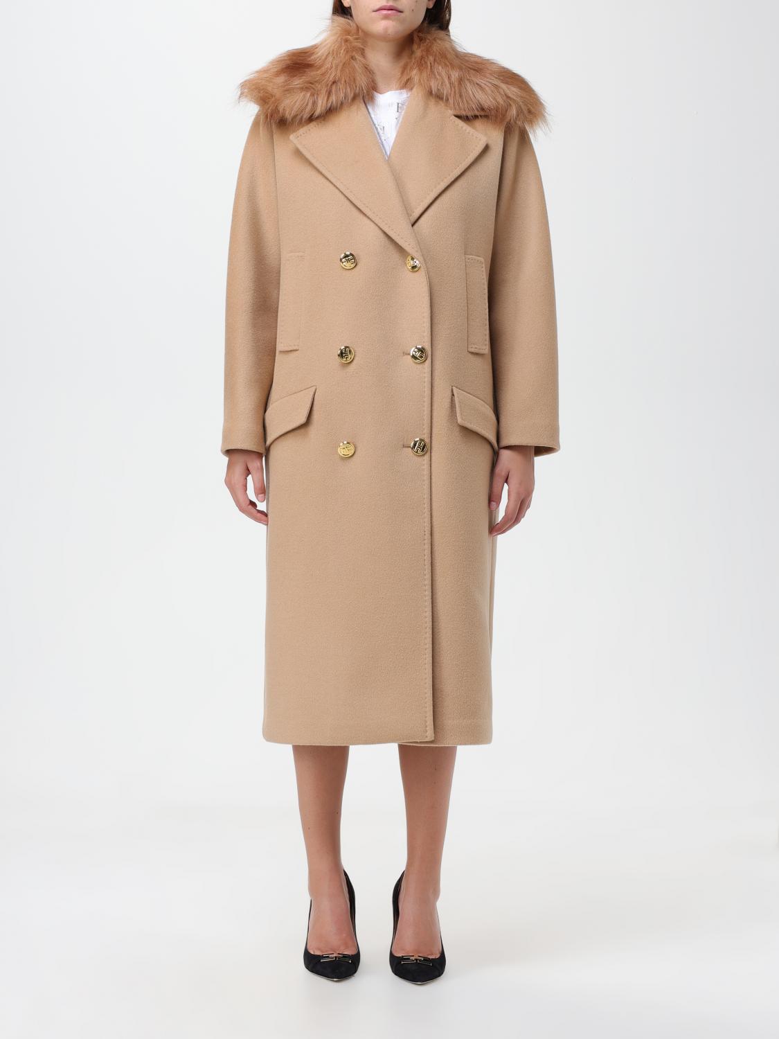 Elisabetta Franchi Coat ELISABETTA FRANCHI Woman colour Brown