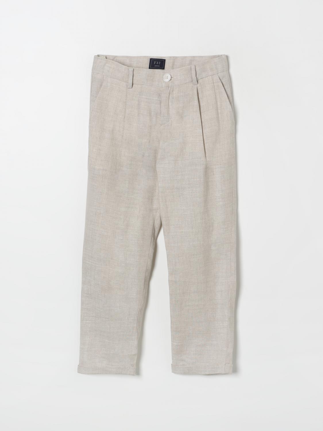 Fay Junior Pants FAY JUNIOR Kids color Beige