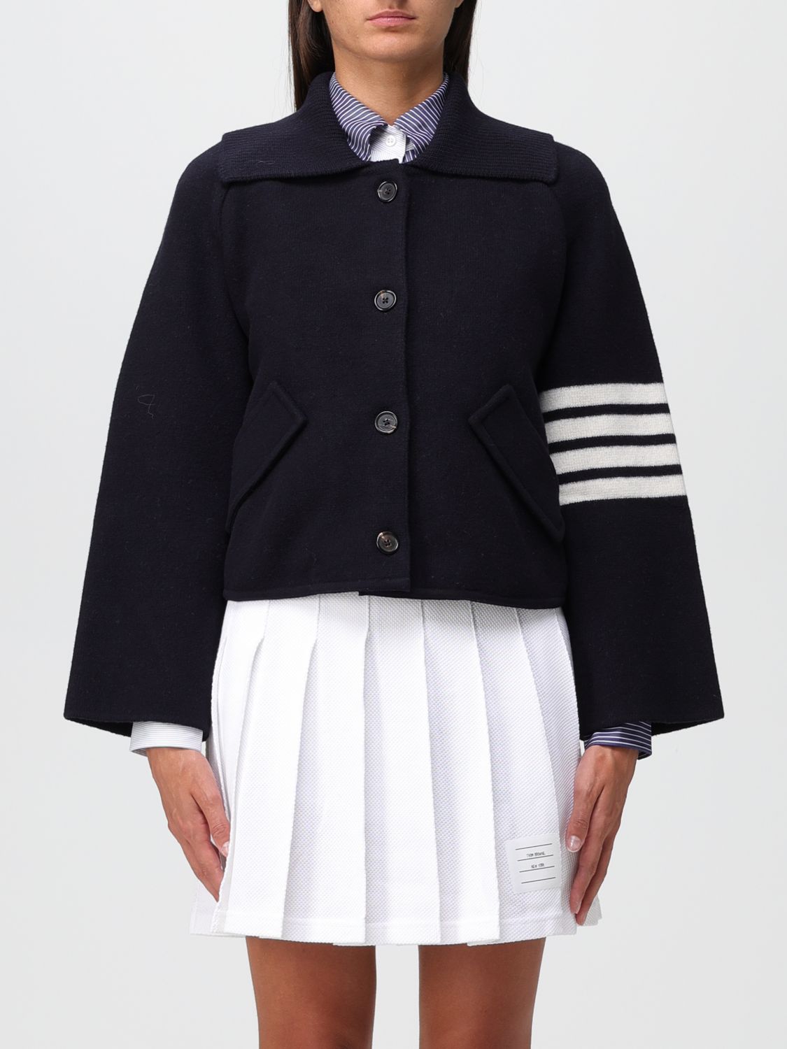 Thom Browne Jacket THOM BROWNE Woman colour Blue