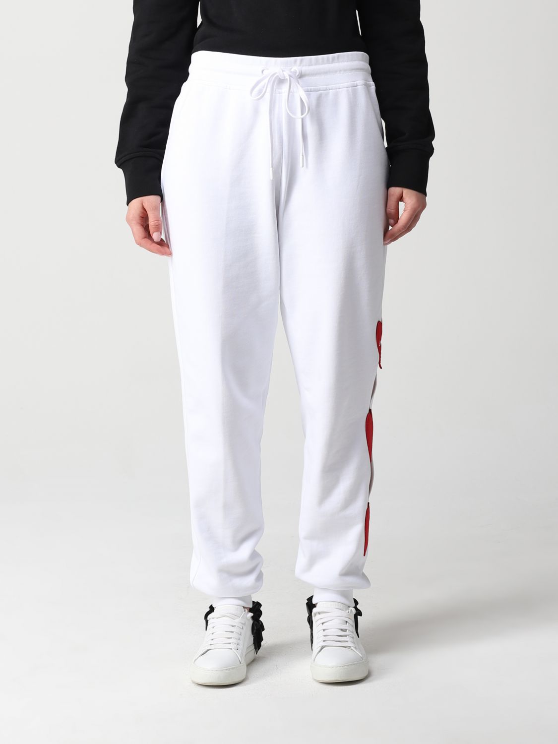 Love Moschino Trousers LOVE MOSCHINO Woman colour White