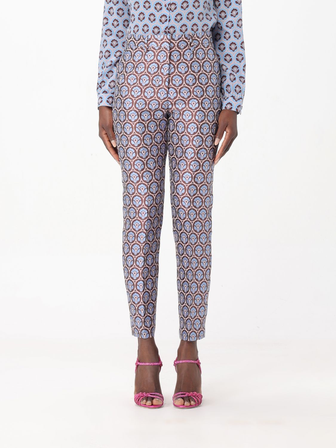 Etro Trousers ETRO Woman colour Gnawed Blue