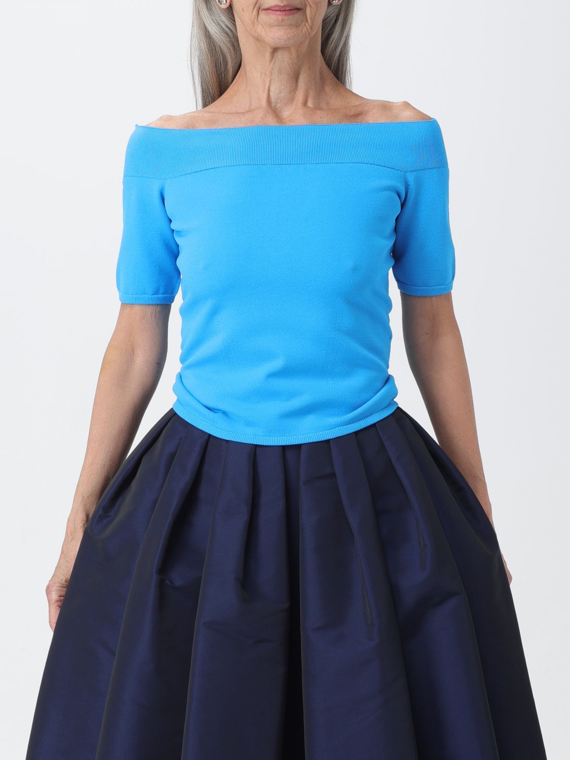 Alexander McQueen Top ALEXANDER MCQUEEN Woman colour Blue