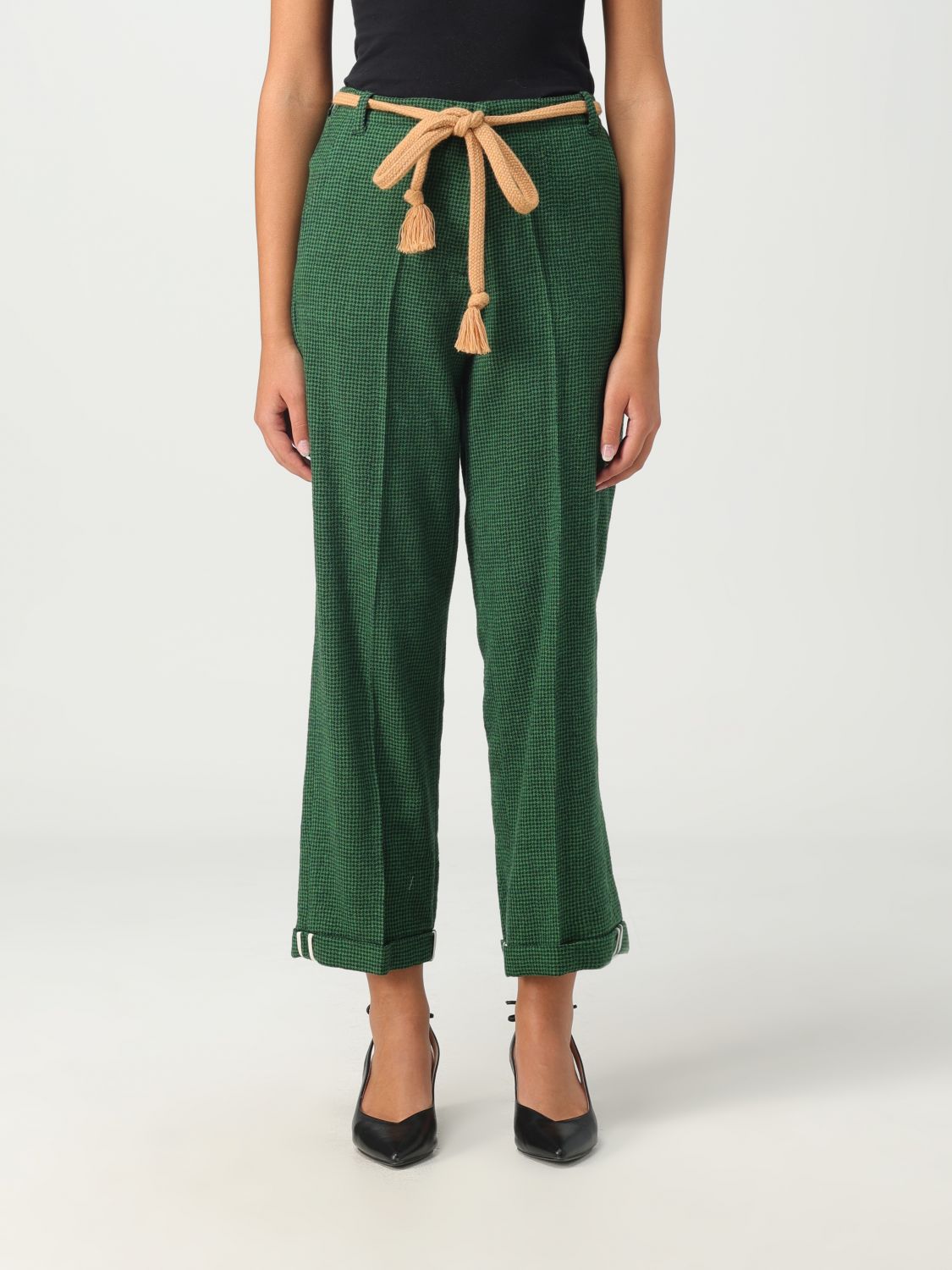 Alysi Trousers ALYSI Woman colour Green