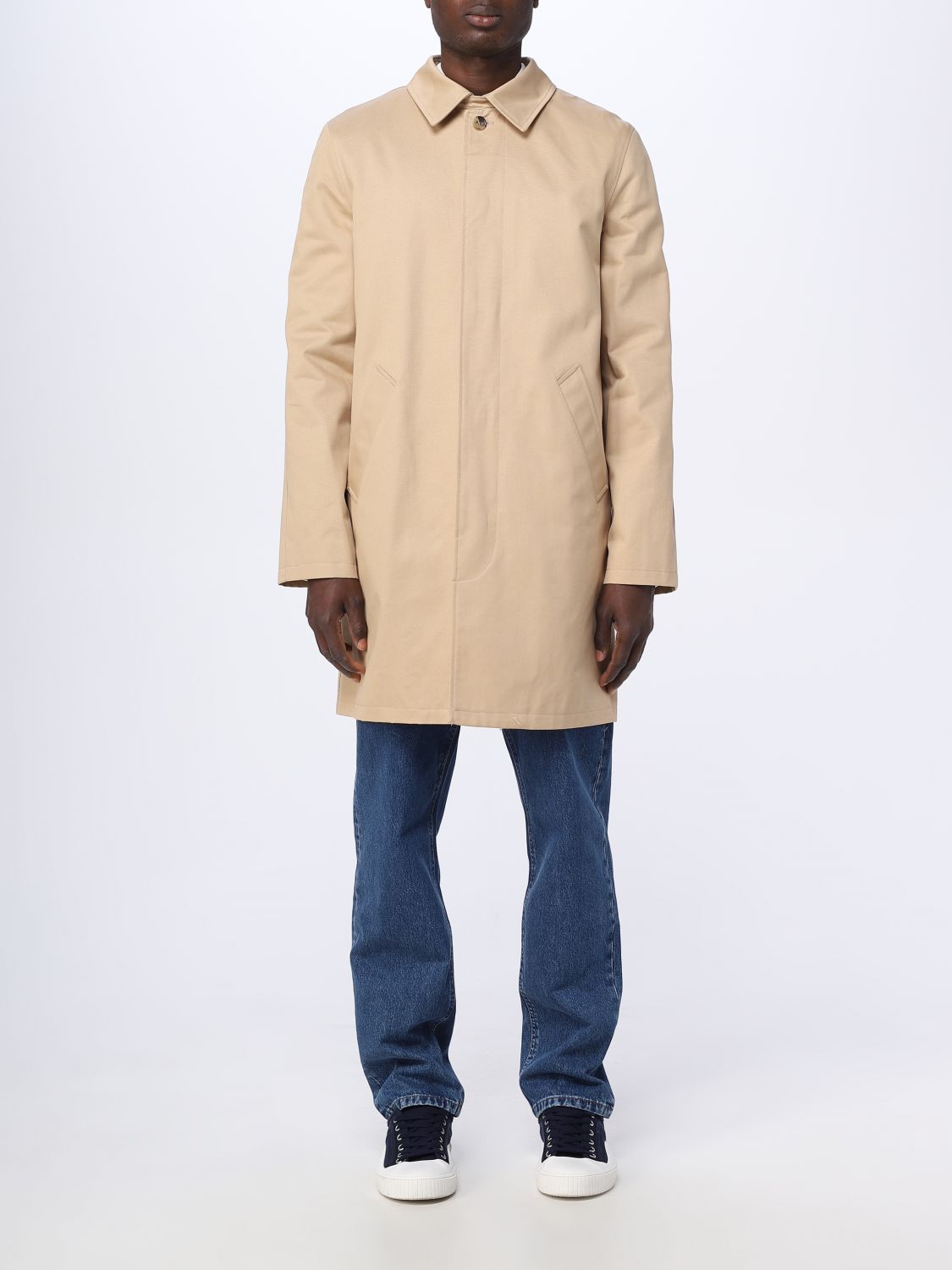 A.P.C. Coat A.P.C. Men colour Beige