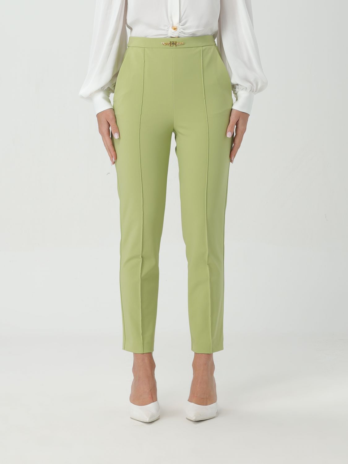 Elisabetta Franchi Trousers ELISABETTA FRANCHI Woman colour Pistachio