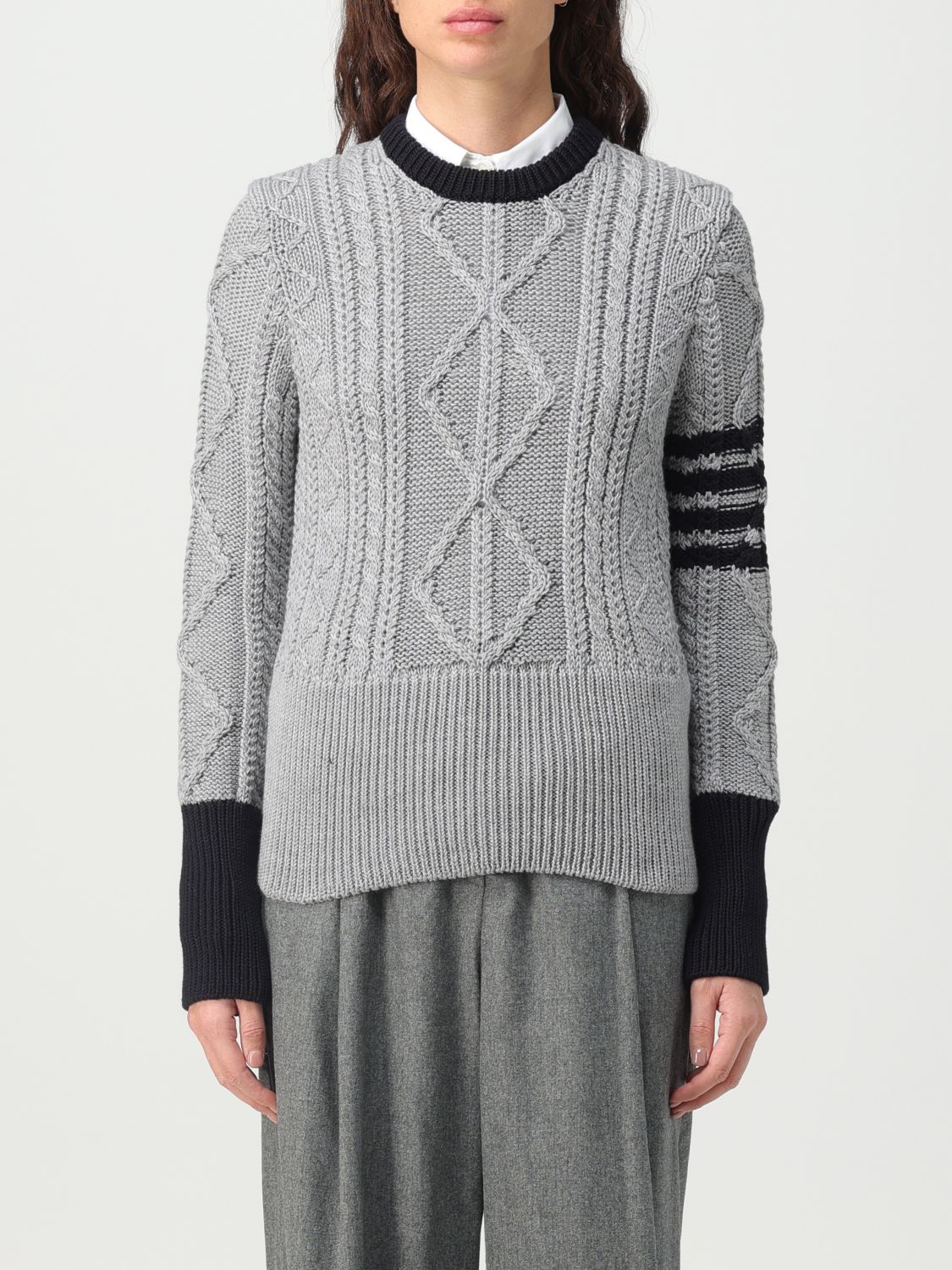 Thom Browne Jumper THOM BROWNE Woman colour Grey